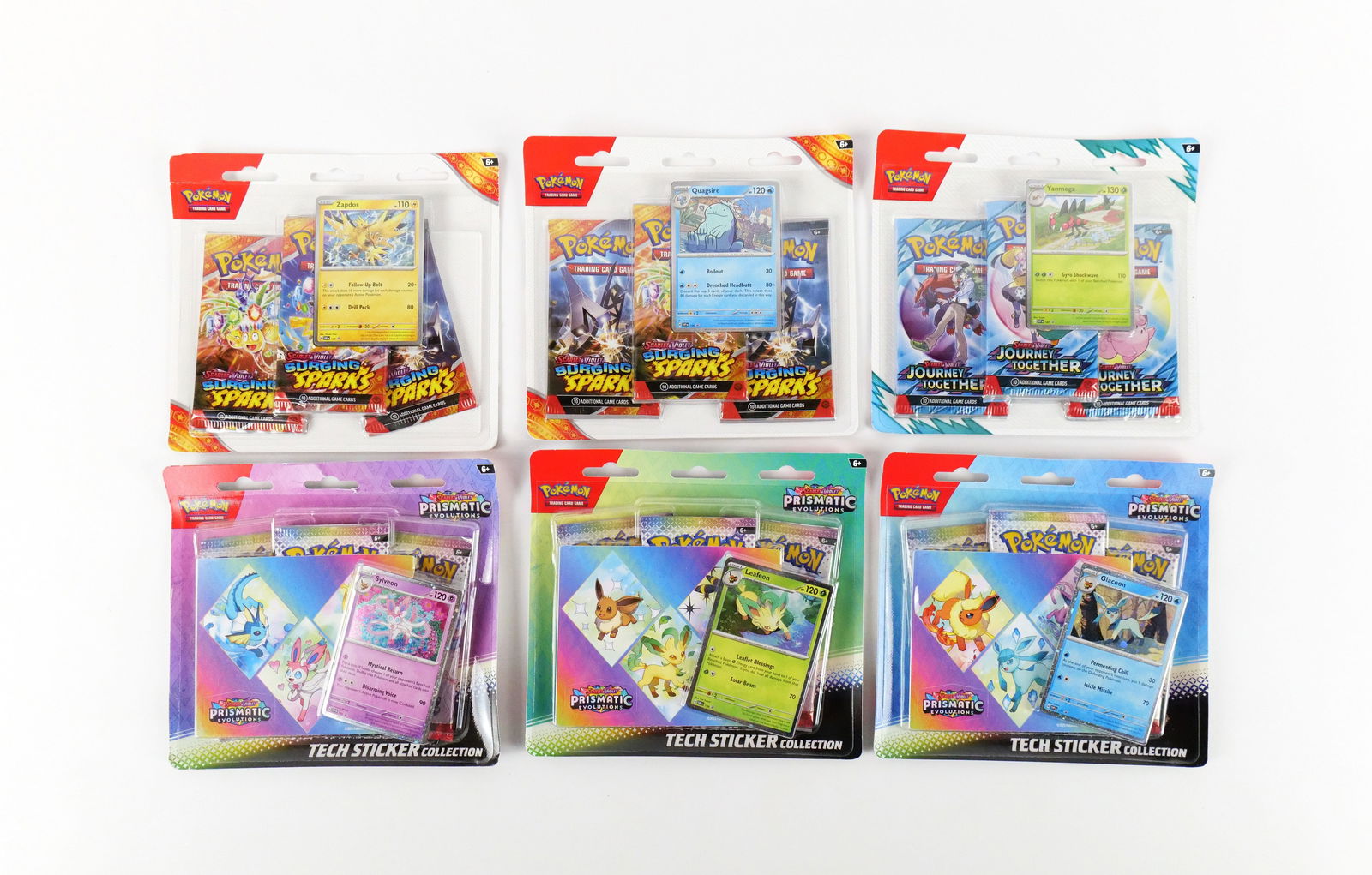 Lot of 6 Pokémon Sealed Booster Pack Sets (1 of 8)