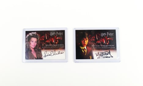 Lot of 2 Harry Potter Prisoner of Azkaban 2004 Artbox Autograph Cards
