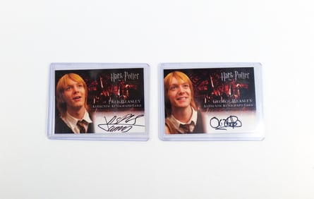 Lot of 2 Harry Potter Prisoner of Azkaban 2004 Artbox Autograph Cards