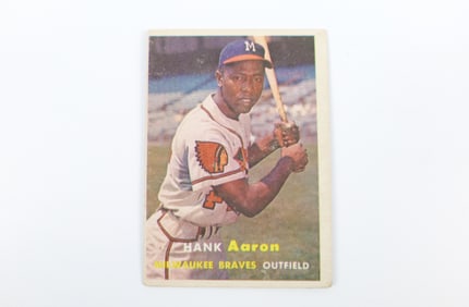 Hank Aaron #20 - 1957 Topps Baseball Card