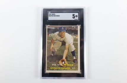 Topps 1957 Pee Wee Reese #30 SGC 5.0