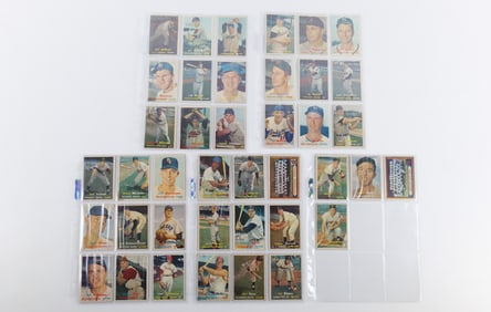 Lot of 40 Topps 1957 Baseball Cards