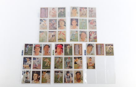 Lot of 40 Topps 1957 Baseball Cards