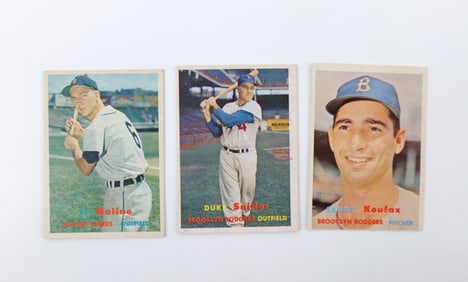 Lot of 3 Topps 1957 Baseball Cards