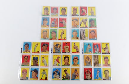 Lot of 45 Topps 1958 Baseball Cards