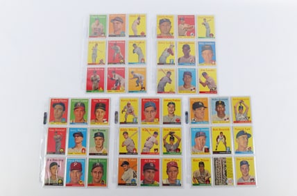 Lot of 45 Topps 1958 Baseball Cards