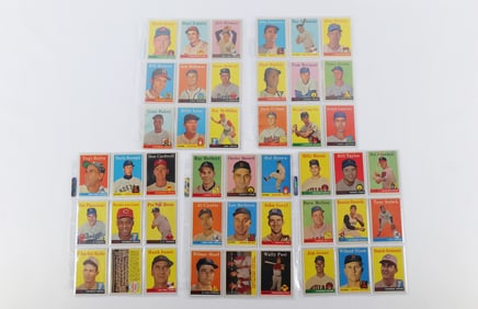 Lot of 45 Topps 1958 Baseball Cards