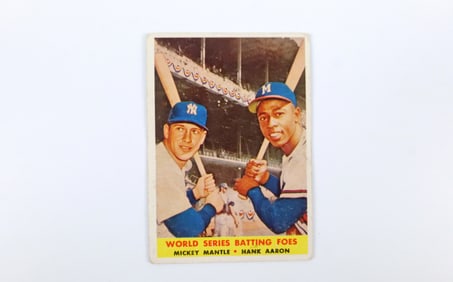 Mickey Mantle/Hank Aaron World Series Batting Foes #418 - 1958 Topps