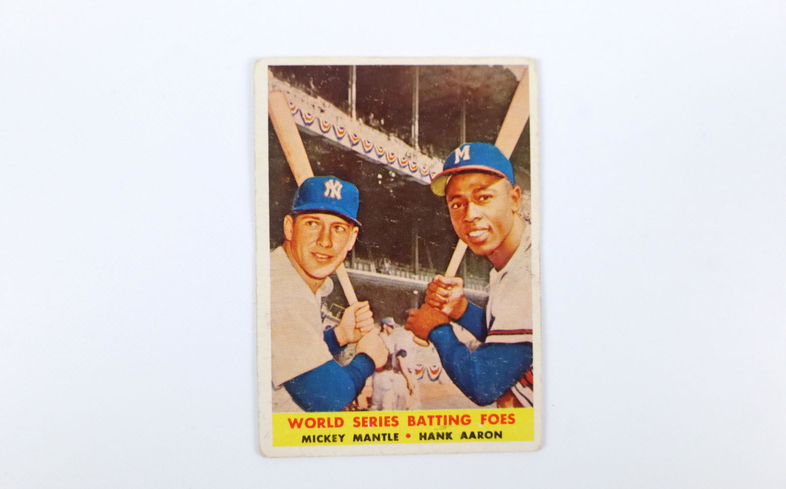 Mickey Mantle/Hank Aaron World Series Batting Foes #418 - 1958 Topps (1 of 4)