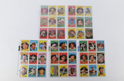 Lot of 45 Topps 1959 Baseball Cards