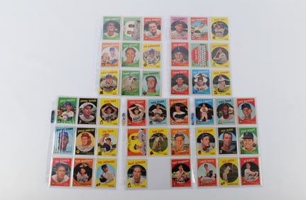 Lot of 44 Topps 1959 Baseball Cards