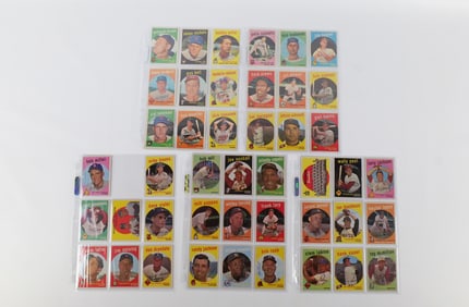 Lot of 44 Topps 1959 Baseball Cards