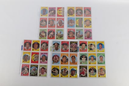 Lot of 45 Topps 1959 Baseball Cards