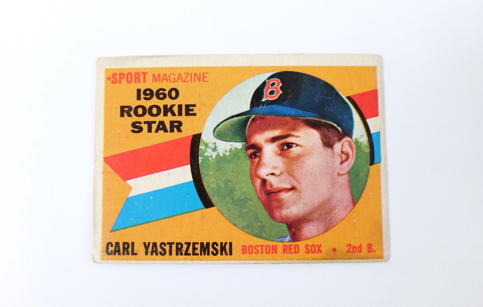 Carl Yastrzemski #148 Rookie Stars - 1960 Topps: Carl Yastrzemski #148 Rookie Stars - 1960 Topps. We are not experts in grading. What we can say is the card is free from major creases and tearing. It does appear to have some staining by the edges an