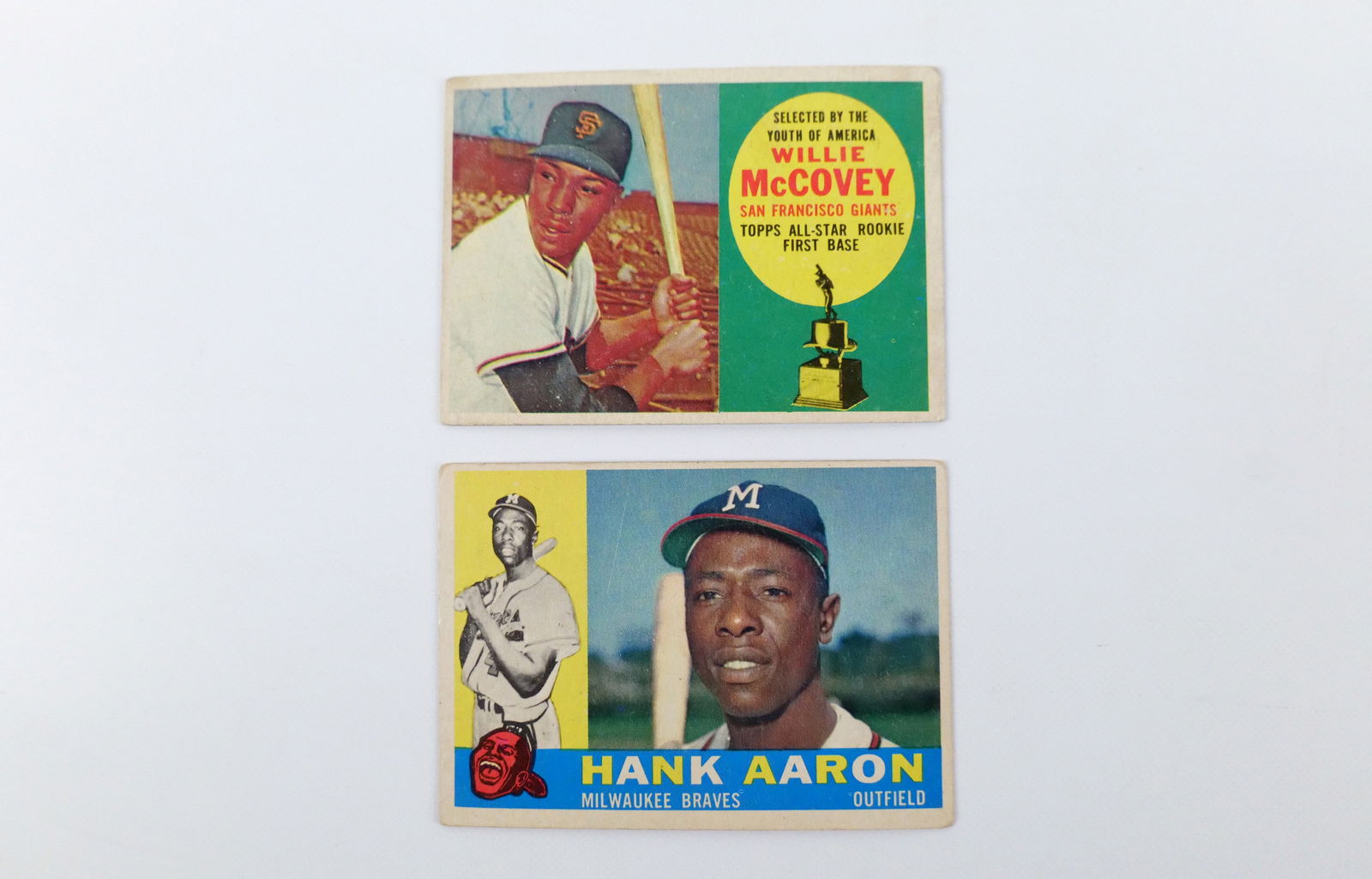 Lot of 2 Topps 1960 Baseball Cards (1 of 9)