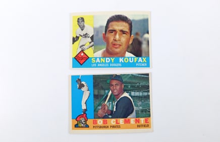 Lot of 2 Topps 1960 Baseball Cards