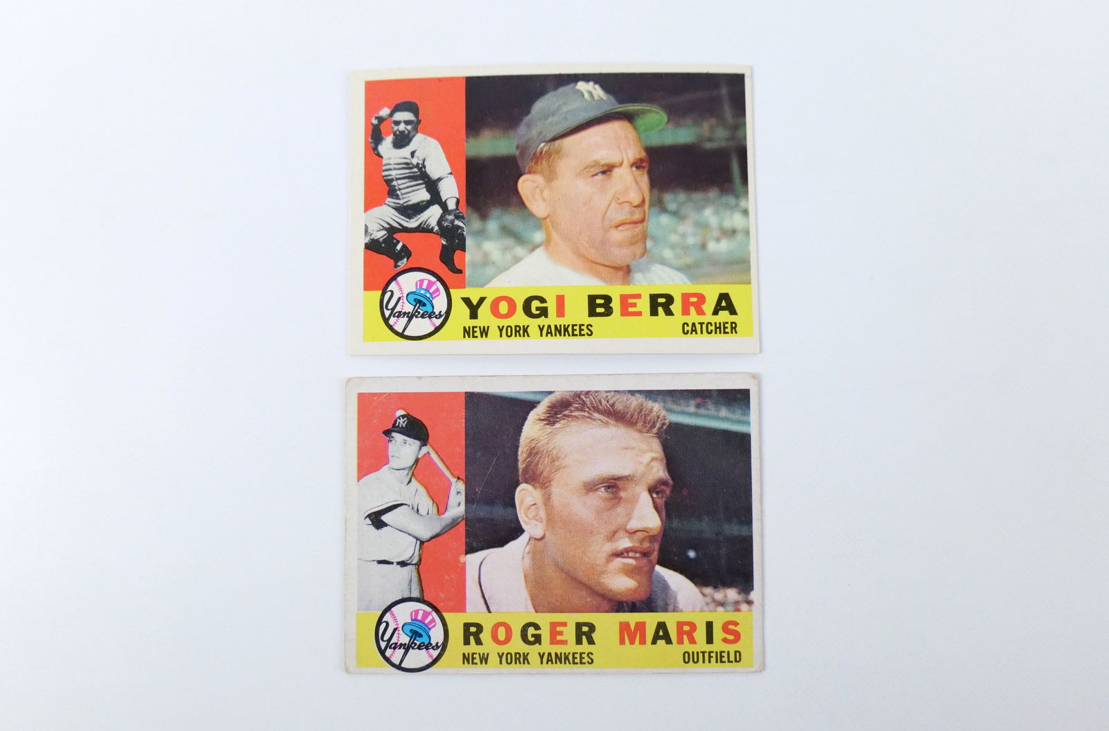 Lot of 2 Topps 1960 Baseball Cards (1 of 9)