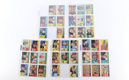 Lot of 42 Topps 1960 Baseball Cards