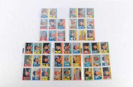 Lot of 44 Topps 1960 Baseball Cards