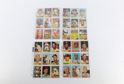 Lot of 36 Topps 1961 Baseball Cards