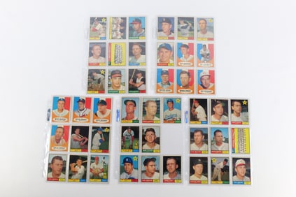Lot of 44 Topps 1961 Baseball Cards