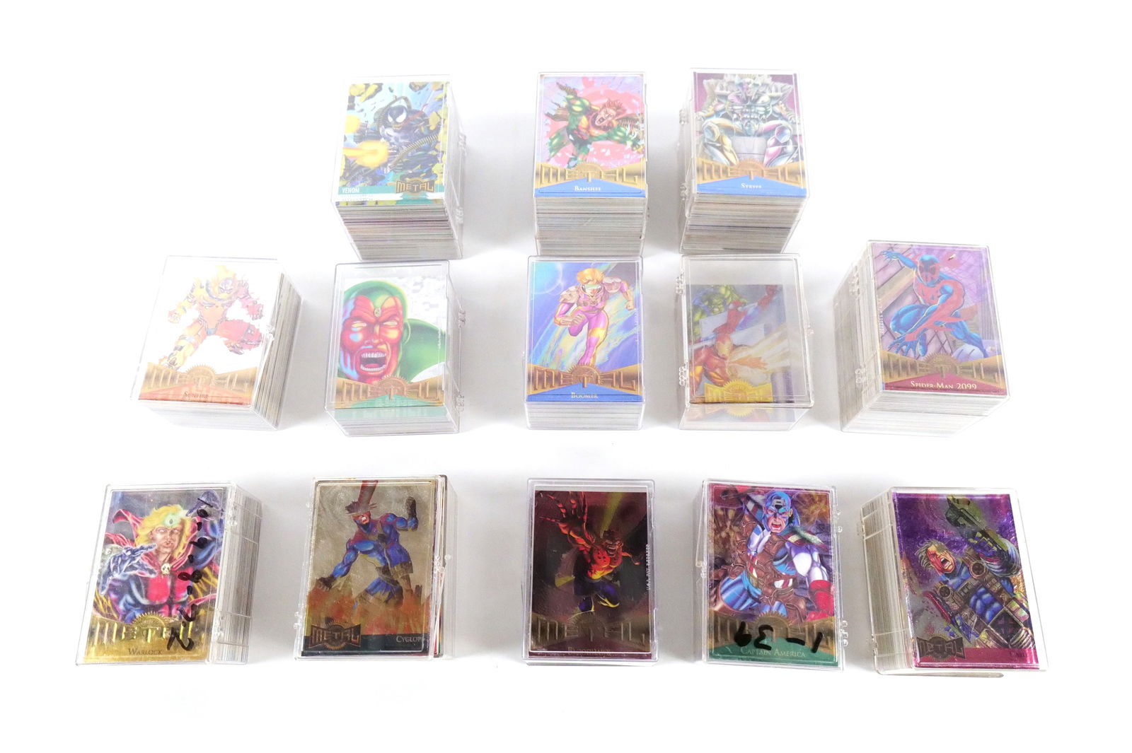 Lot of Marvel Metal Trading Cards (1 of 5)