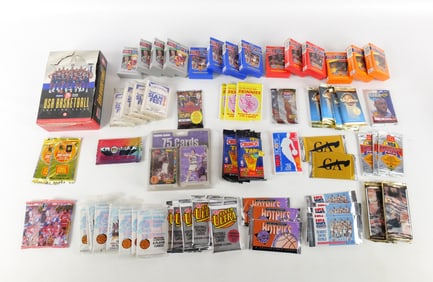 Large Lot of Basketball Sealed Trading Card Packs