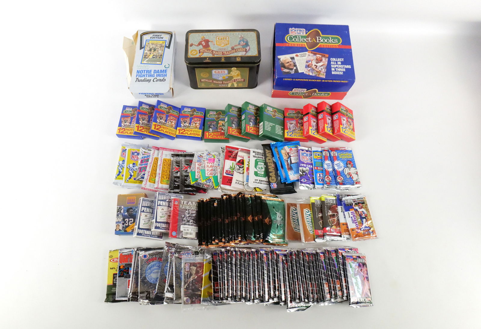 Lot of Sealed NFL and College Football Trading Card Packs (1 of 11)