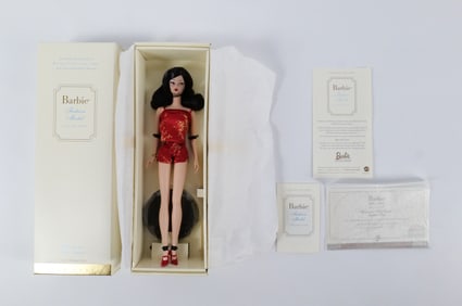 Chinoiserue Red Sunset Silkstone Gold Label Barbie Doll