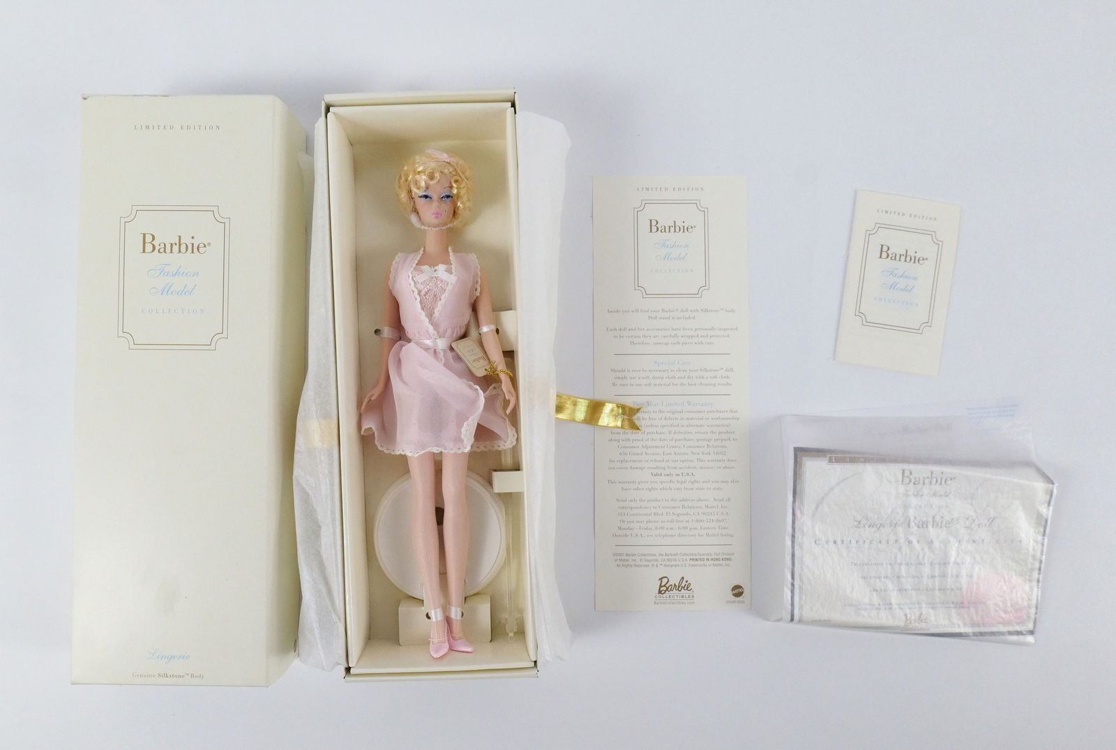 Lingerie #4 Silkstone Limited Edition Barbie Doll: Lingerie #4 Silkstone Limited Edition Barbie Doll - Fashion Model Collection. New in Box. All invoices must be paid within 24 hours of the sale. We offer multiple shipping options, please read the shi