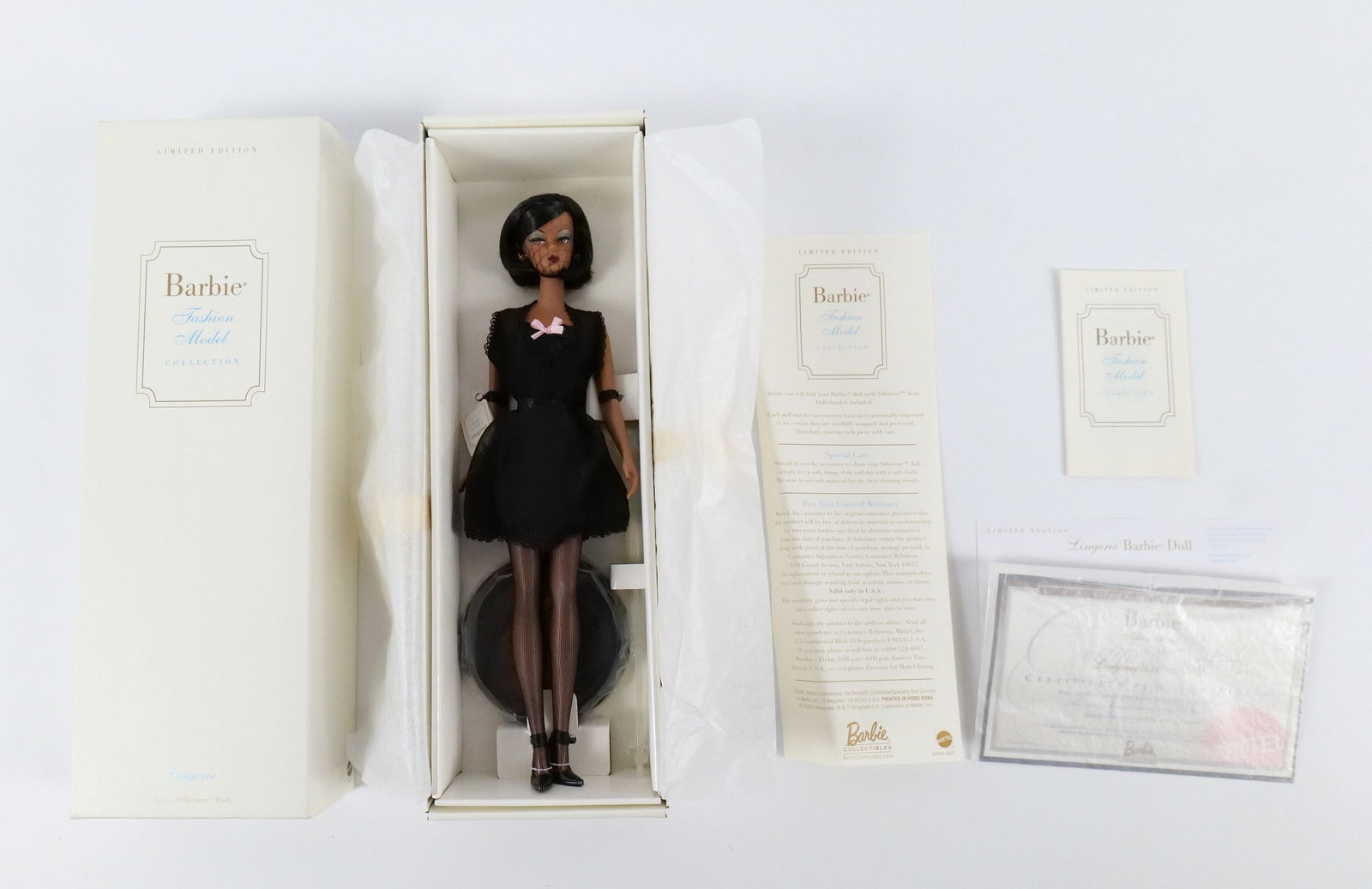 Lingerie #5 Silkstone Limited Edition Barbie Doll: Lingerie #5 Silkstone Limited Edition Barbie Doll - Fashion Model Collection - African American. New in Box. All invoices must be paid within 24 hours of the sale. We offer multiple shipping options,