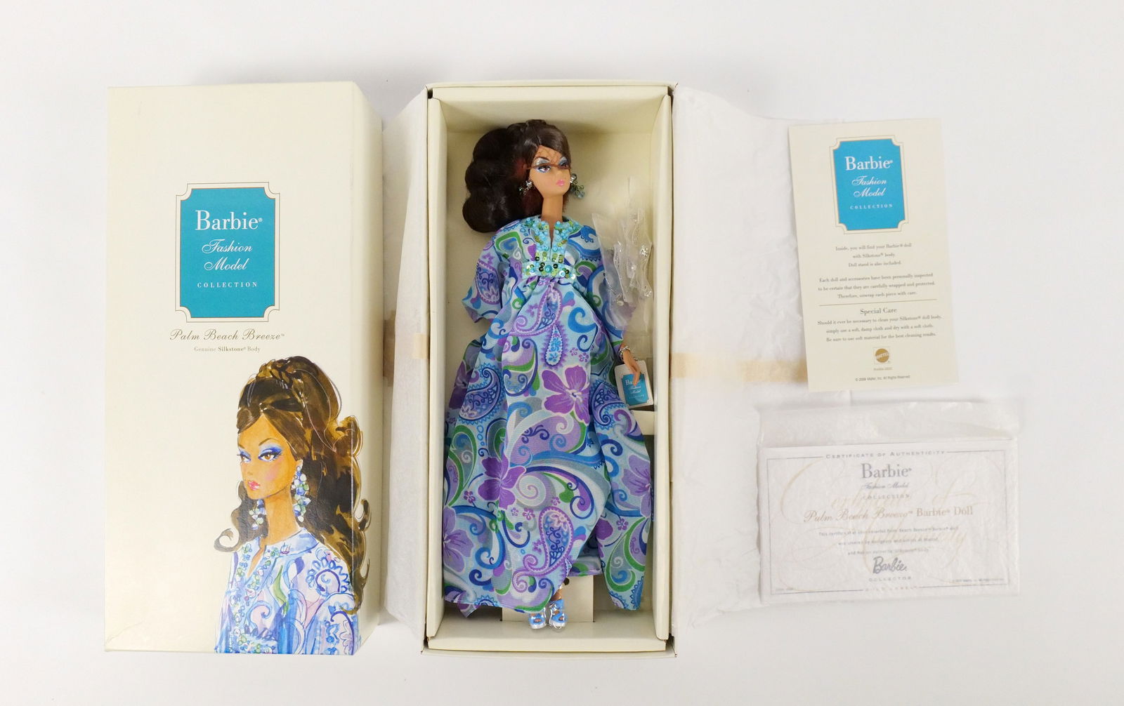 Palm Beach Breeze Silkstone Limited Edition Barbie Doll: Palm Beach Breeze Silkstone Limited Edition Barbie Doll - Fashion Model Collection. New in Box. All invoices must be paid within 24 hours of the sale. We offer multiple shipping options, please read t