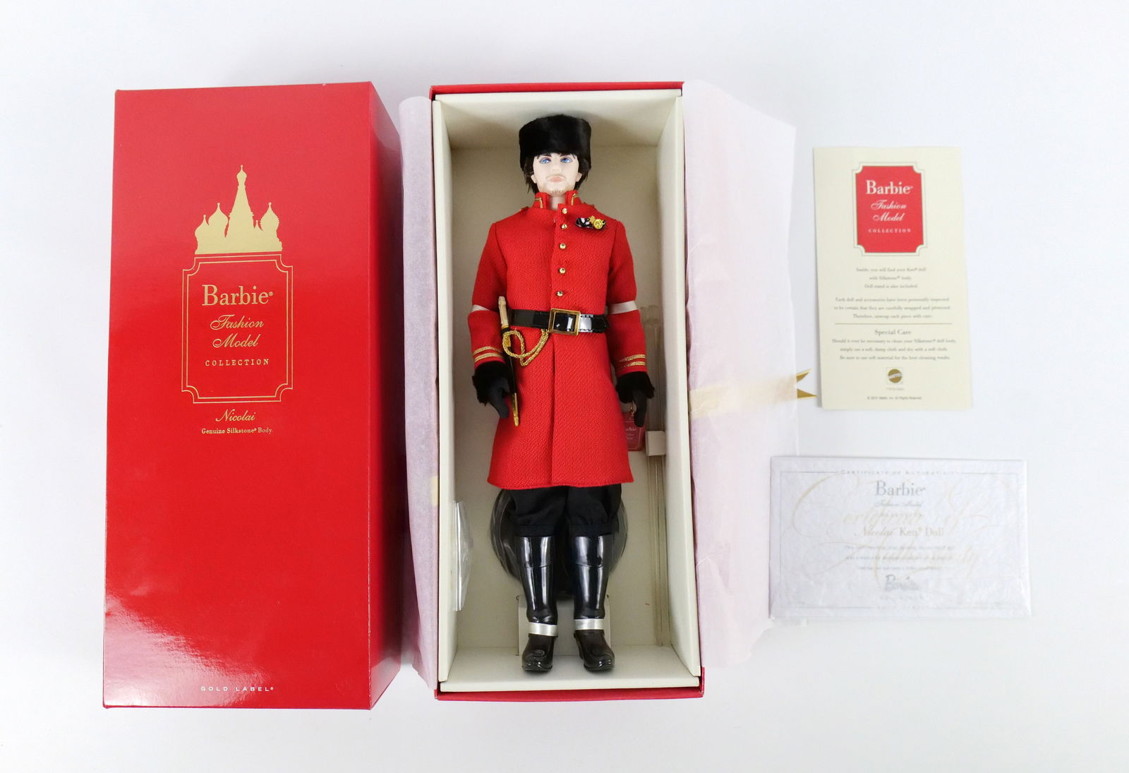Nicolai Silkstone Gold Label Ken Doll: Nicolai Silkstone Gold Label Ken Doll - Fashion Model Collection - Russian Style. New in Box. All invoices must be paid within 24 hours of the sale. We offer multiple shipping options, please read the
