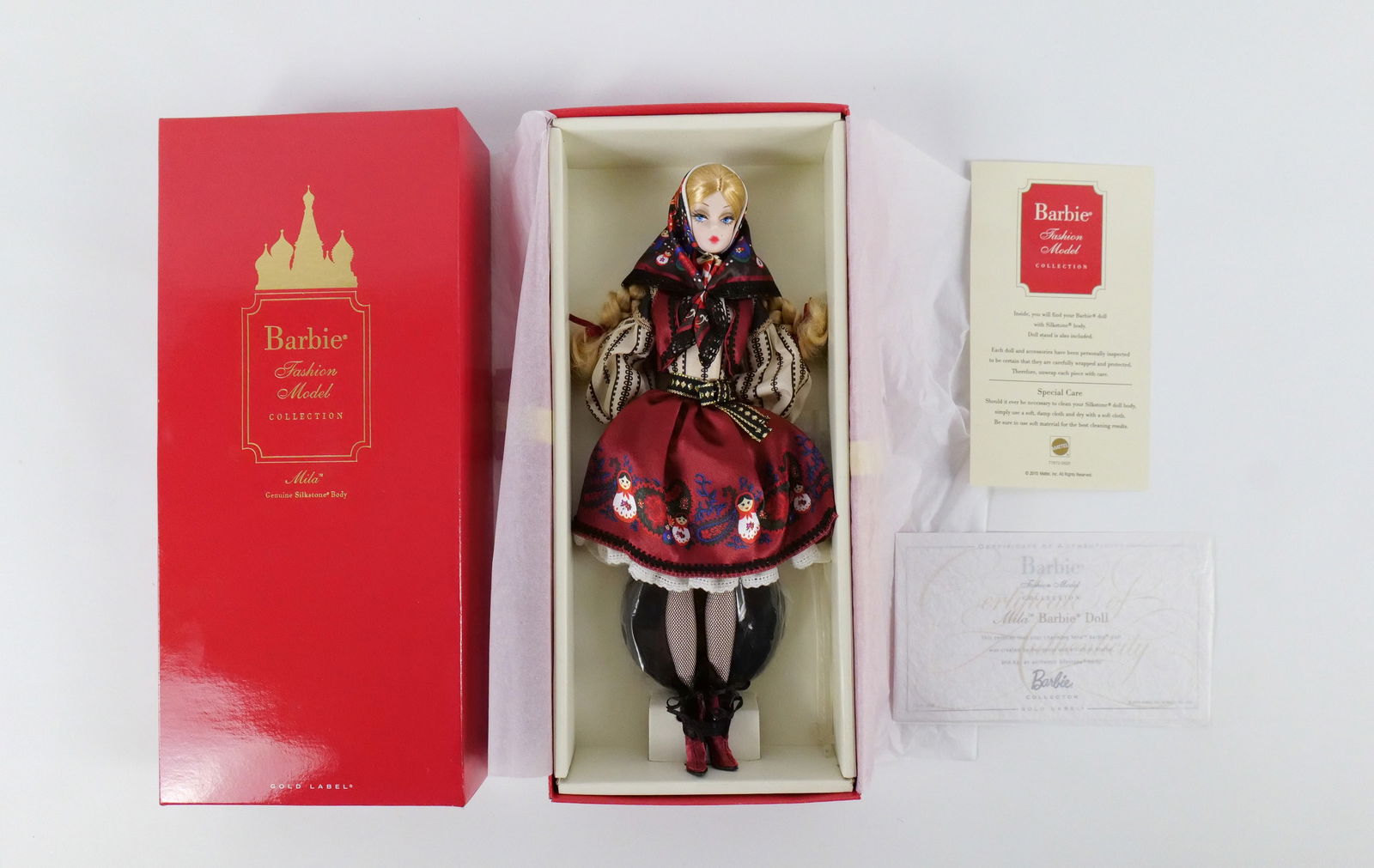 Mila Silkstone Gold Label Barbie Doll: Mila Silkstone Gold Label Barbie Doll - Fashion Model Collection - Russian Style. New in Box. All invoices must be paid within 24 hours of the sale. We offer multiple shipping options, please read the