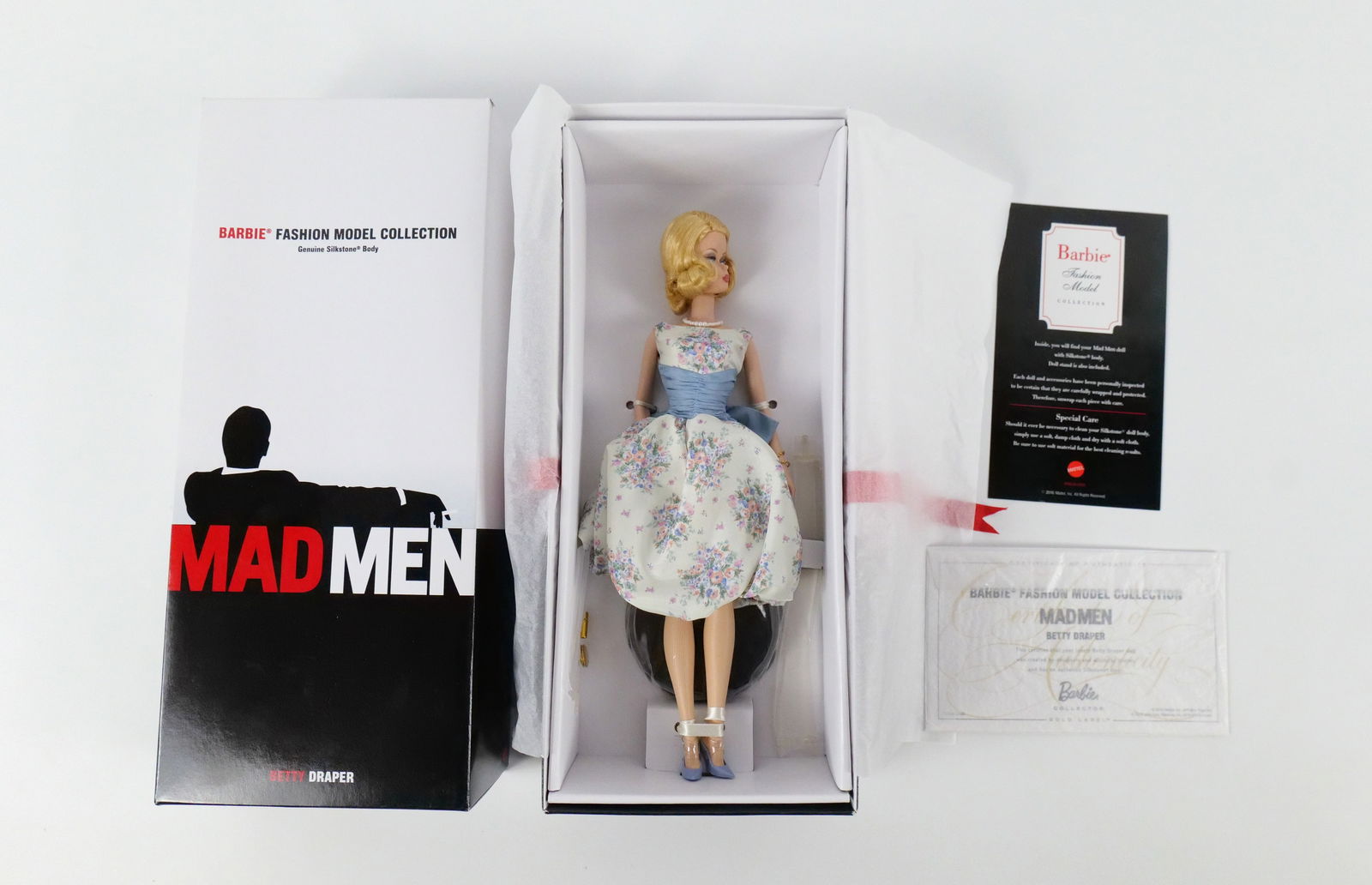Betty Draper Silkstone Mad Men Limited Edition Barbie Doll: Betty Draper Silkstone Mad Men Limited Edition Barbie Doll - Fashion Model Collection. New in Box. All invoices must be paid within 24 hours of the sale. We offer multiple shipping options, please rea