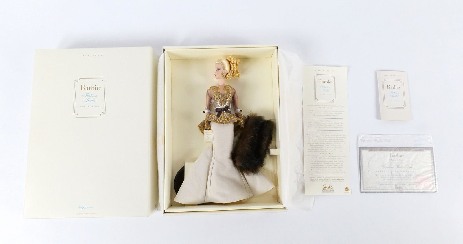 Capucine Silkstone Limited Edition Barbie Doll: Capucine Silkstone Limited Edition Barbie Doll - Fashion Model Collection. New in Box. All invoices must be paid within 24 hours of the sale. We offer multiple shipping options, please read the shippi