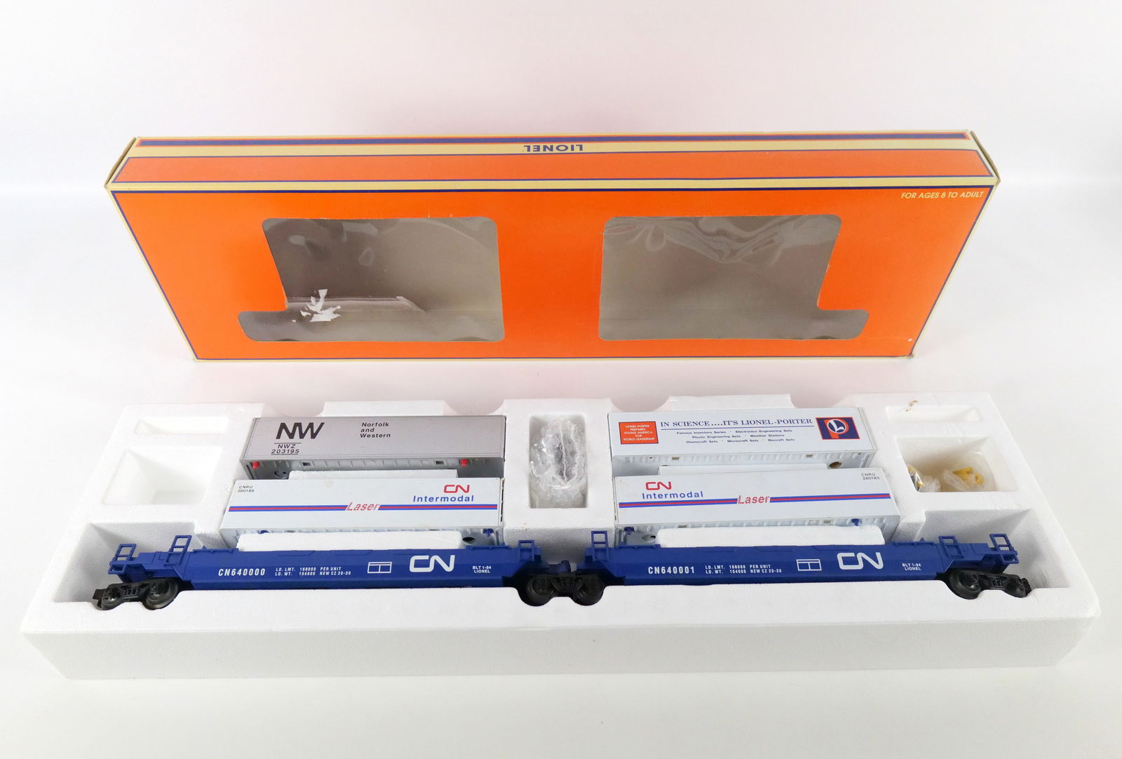 Lionel O Scale Doublestack Set: Lionel O27 Scale Doublestack Set. Comes with Original Box. All invoices must be paid within 24 hours of the sale. We offer multiple shipping options, please read the shipping terms to understand your