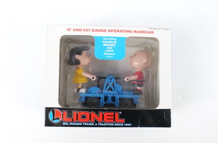 Lionel O Gauge Operating Charlie Brown and Lucy Handcar