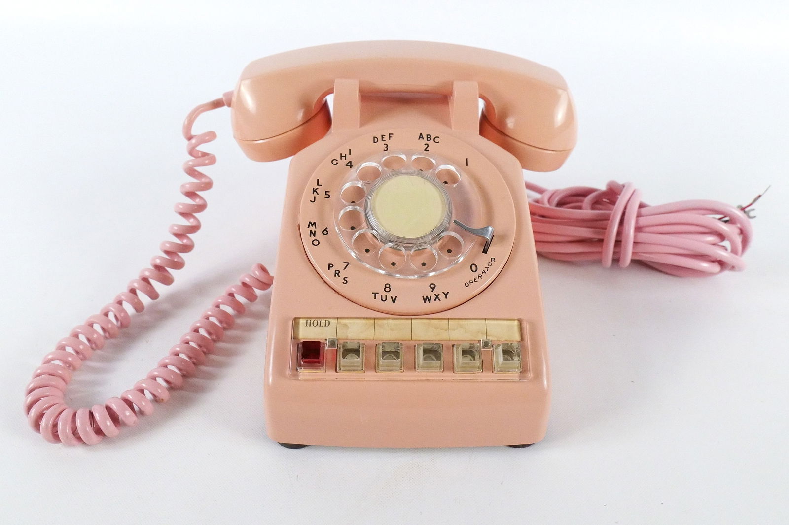 Vintage Western Electric Model G3 Pink Rotary Desk Phone (1 of 9)