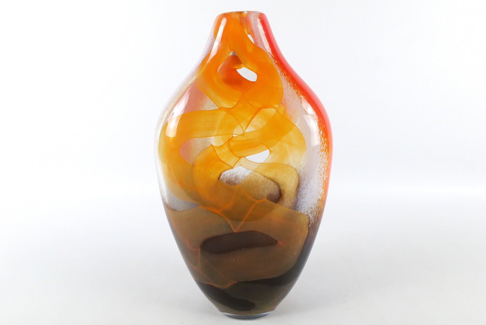 Nachtmann Art Glass Earth and Fire Tall Vase (1 of 8)