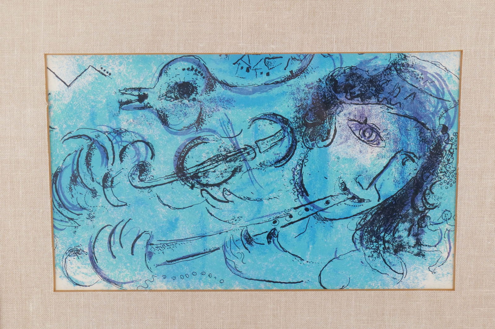 Framed Colored Lithograph by Marc Chagall - 2