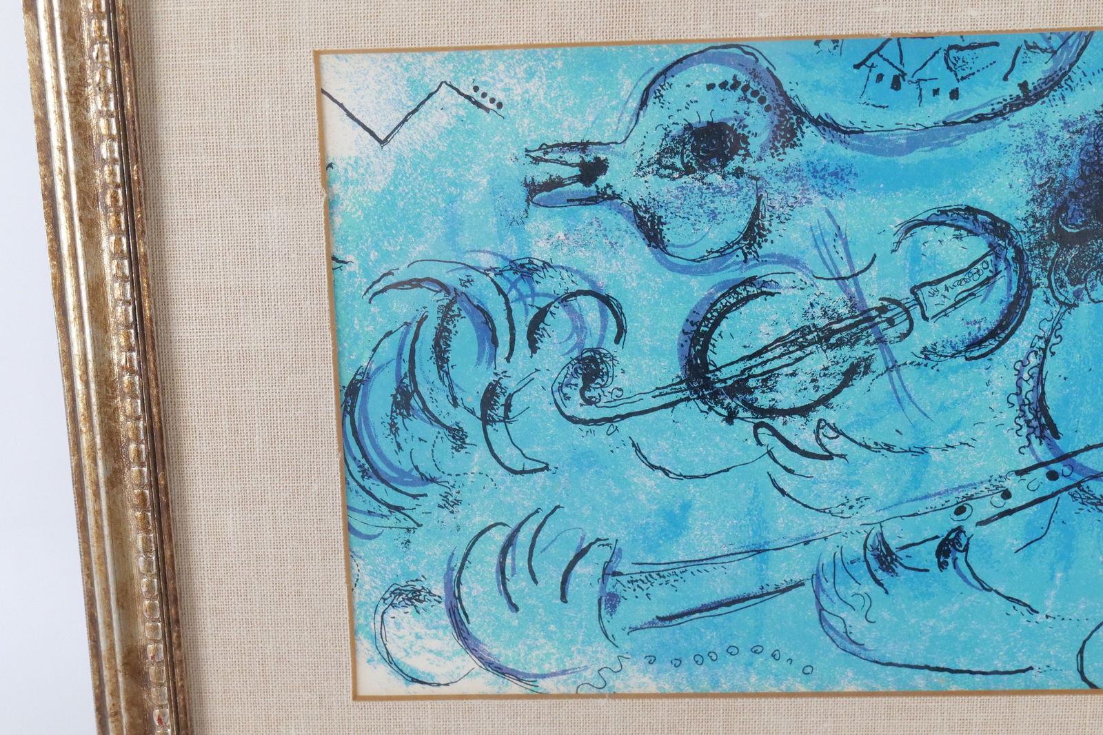 Framed Colored Lithograph by Marc Chagall - 3