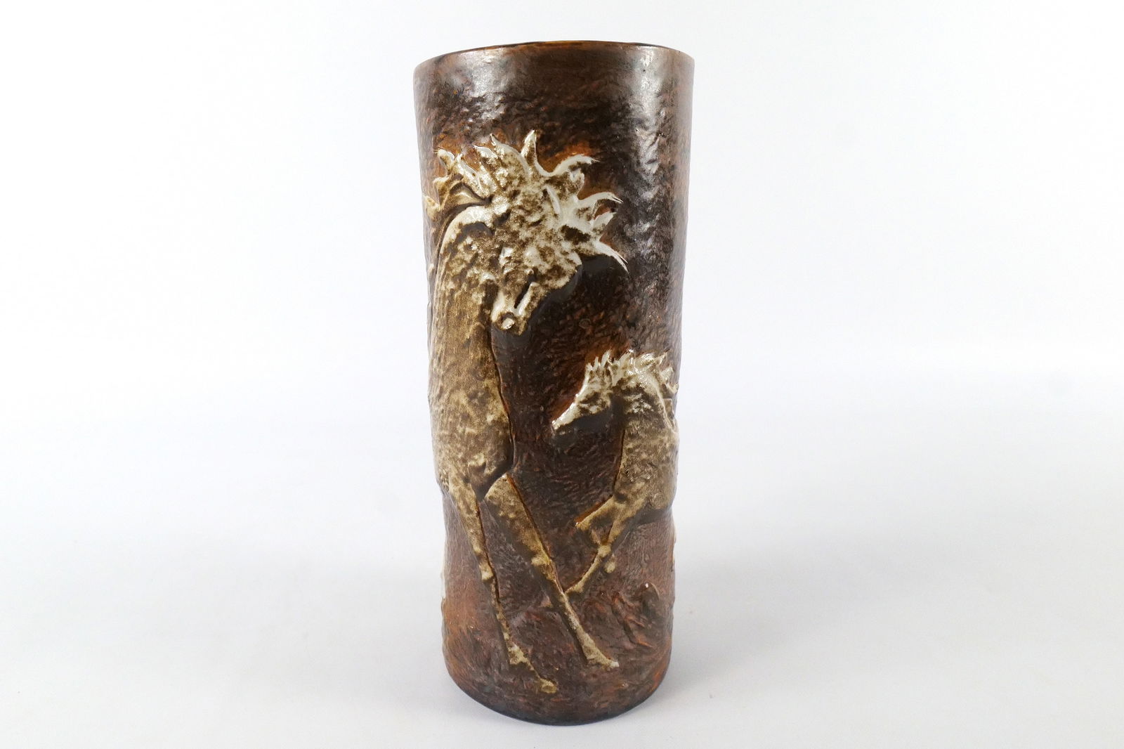Pottery Stallion Vase: Pottery Stallion Vase. Marked on base - Made in Spain. Measures 10.5" tall x 4.5" wide. All invoices must be paid within 24 hours of the sale. We offer multiple shipping options, please read the
