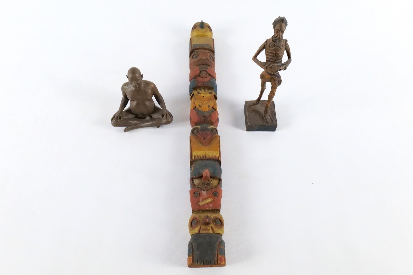Lot of 3 Wooden and Resin Figures (1 of 13)