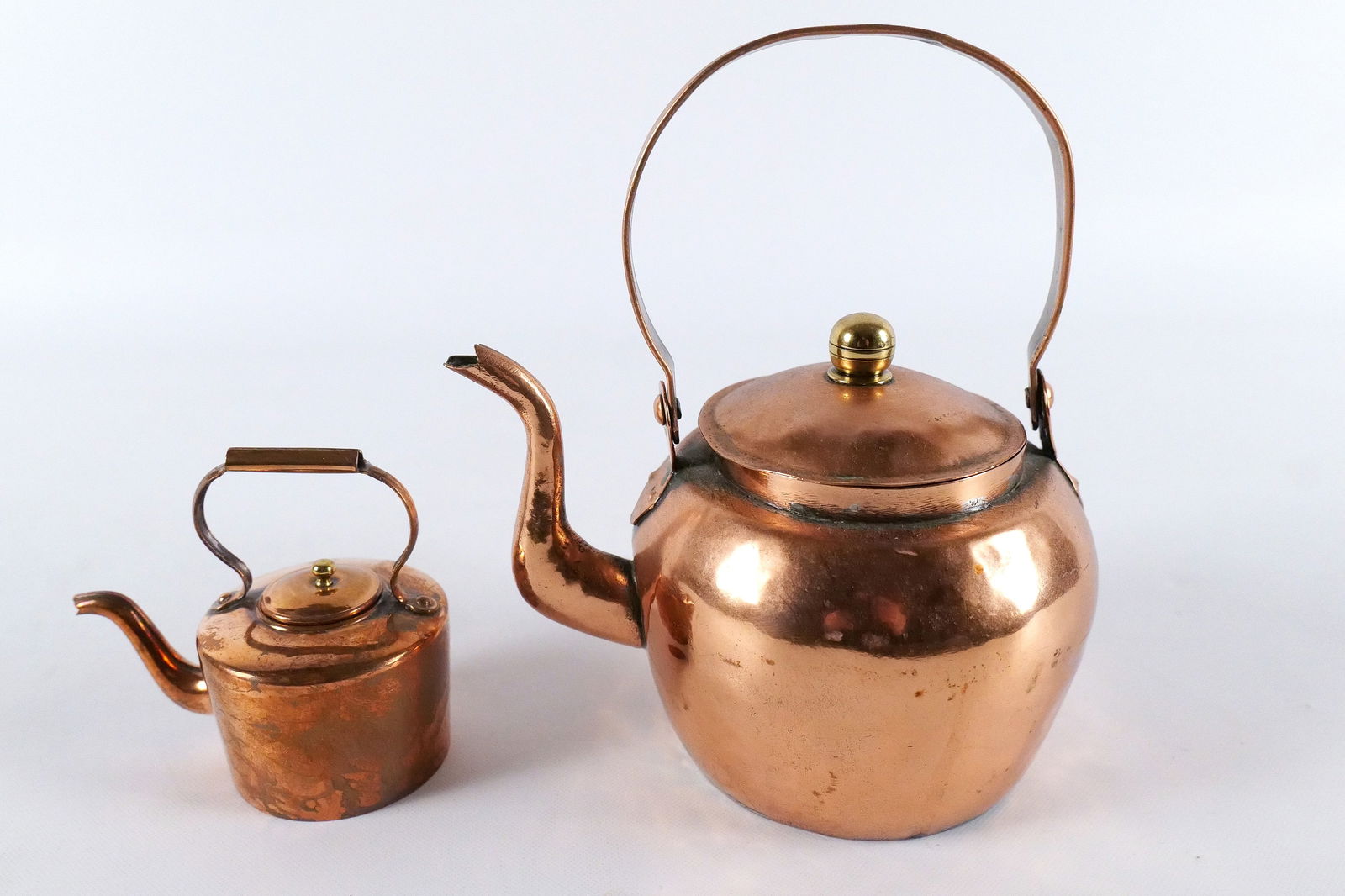 Lot of 2 Antique Copper Kettles (1 of 13)