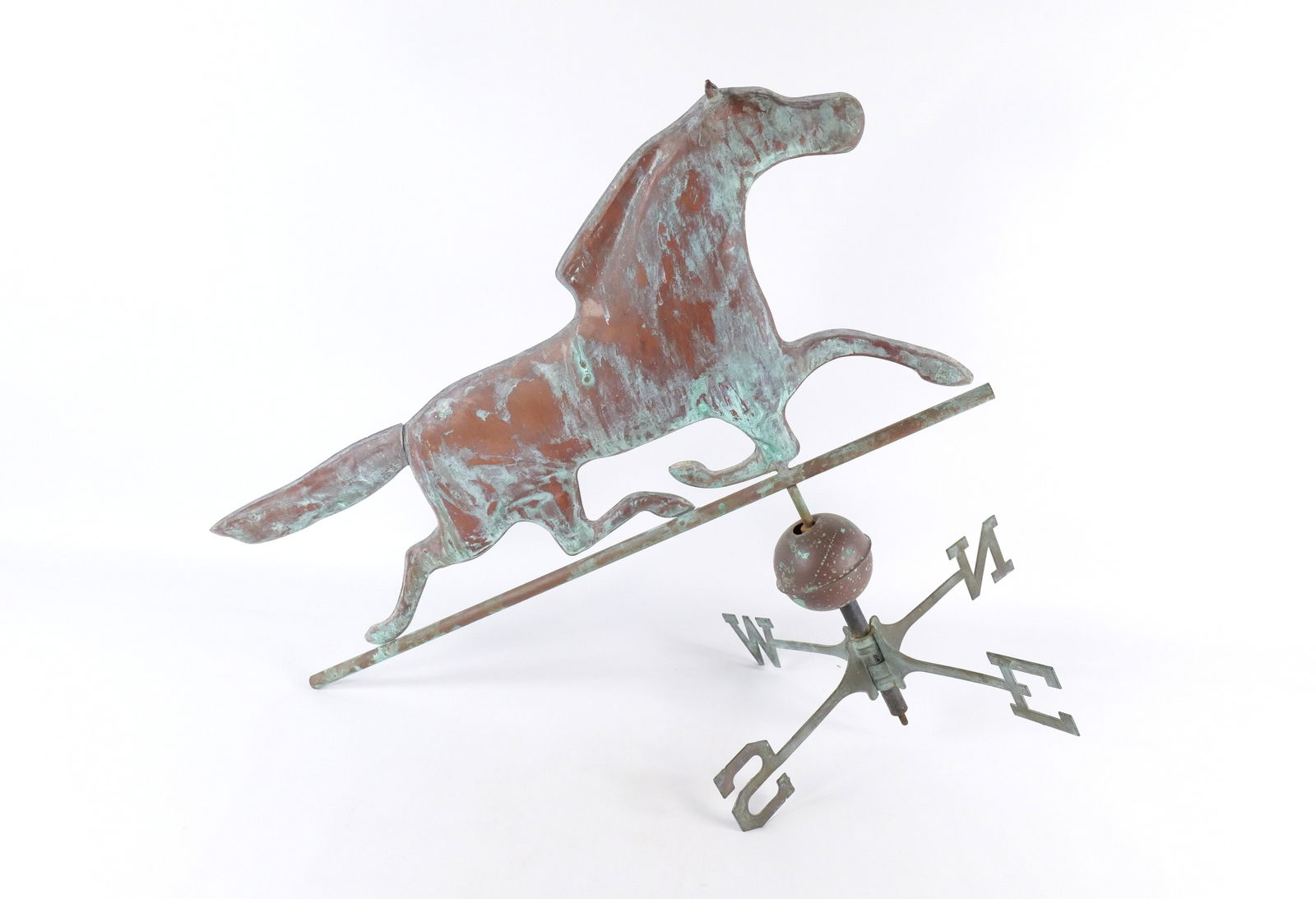 Vintage Copper Running Horse Weathervane (1 of 6)