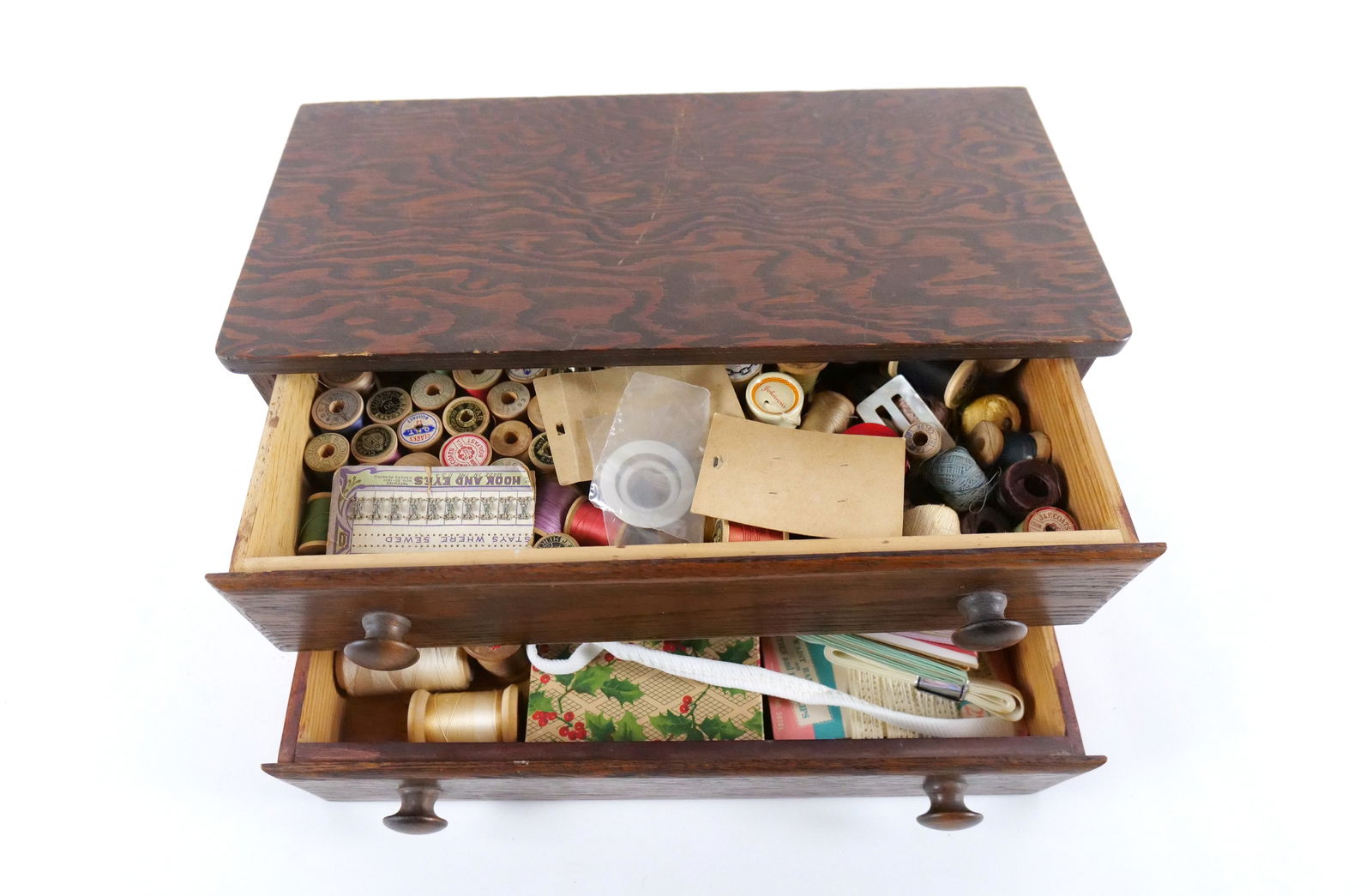 Antique Wooden Sewing Box (1 of 9)