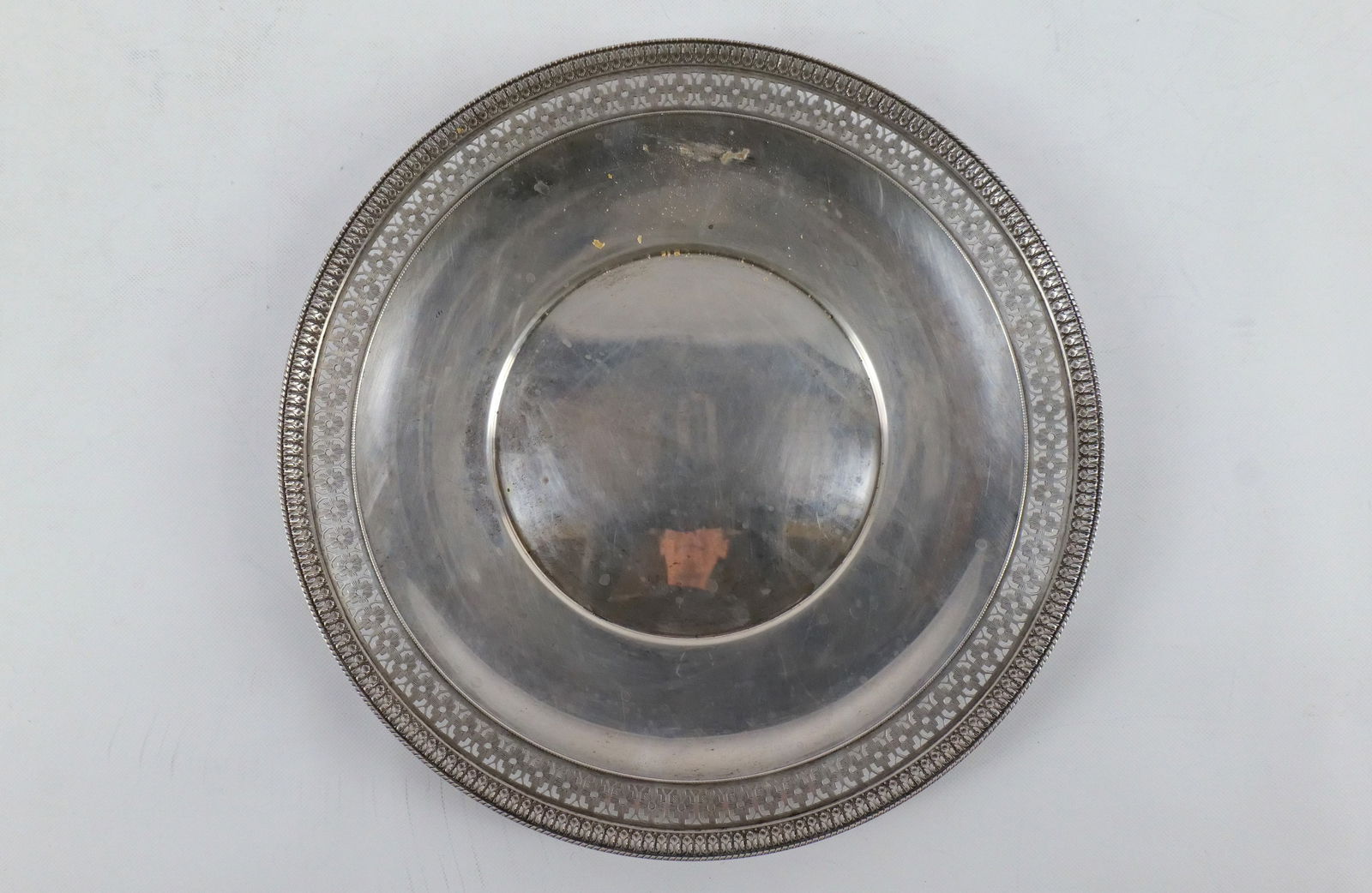 Sterling Silver Reticulated Round Serving Dish (1 of 5)