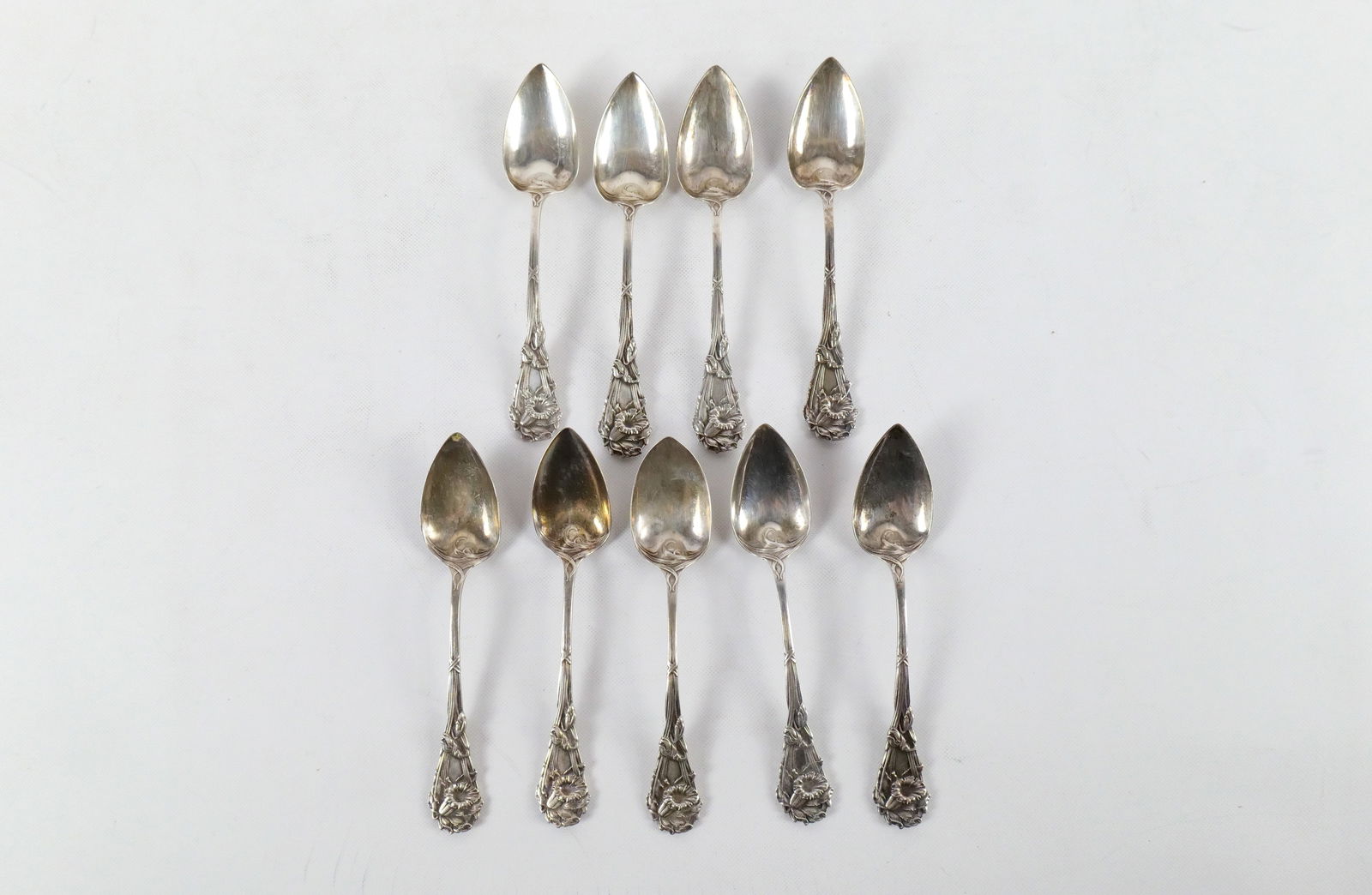 Lot of 9 Art Nouveau Sterling Silver Spoons (1 of 6)