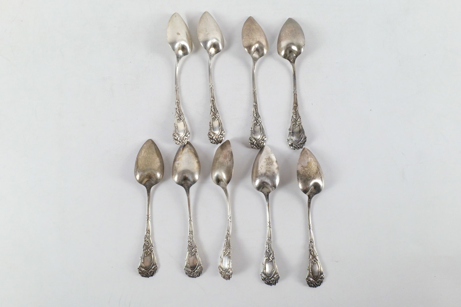 Lot of 9 Art Nouveau Sterling Silver Spoons - 2